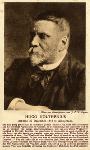 105873 Portret van Hugo F.J. Nolthenius, geboren Amsterdam 20 december 1848, leraar oude talen en praeceptor van het ...
